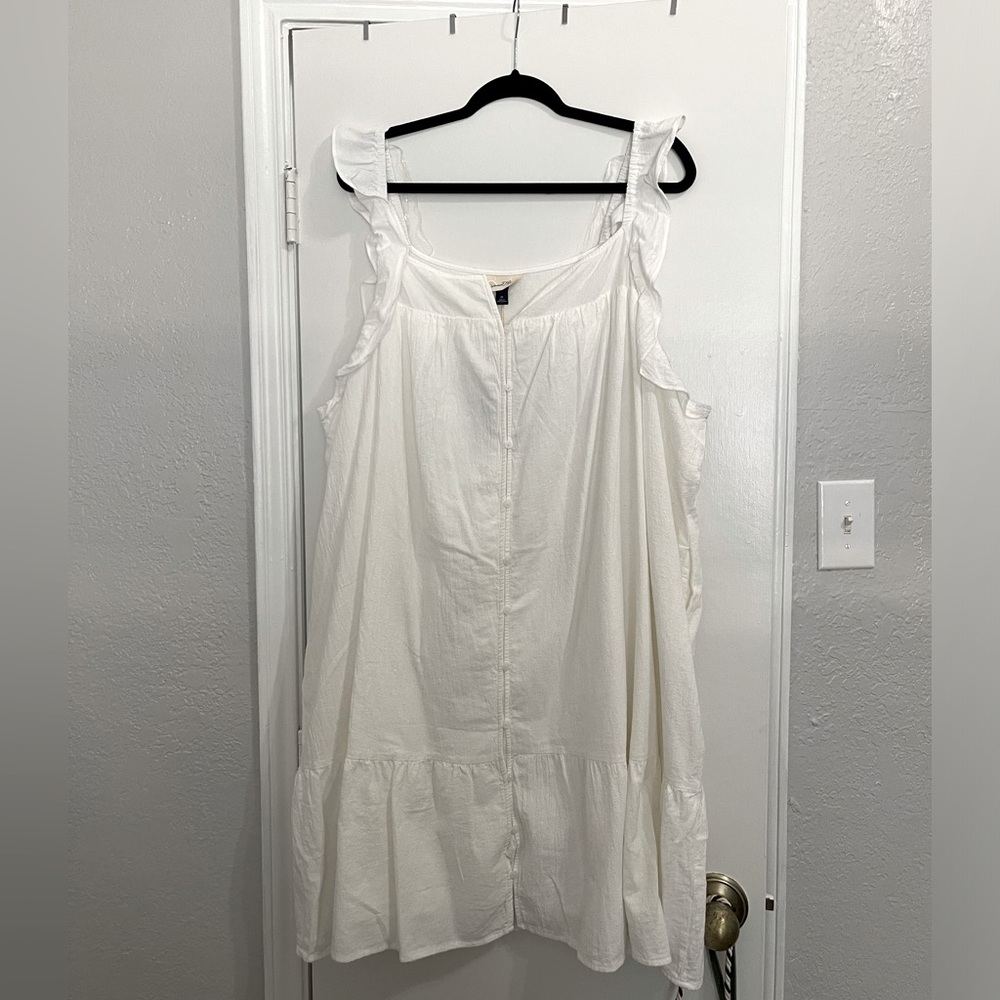White button down dress - plus size